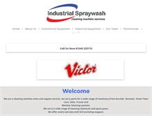 Tablet Screenshot of industrialspraywash.com